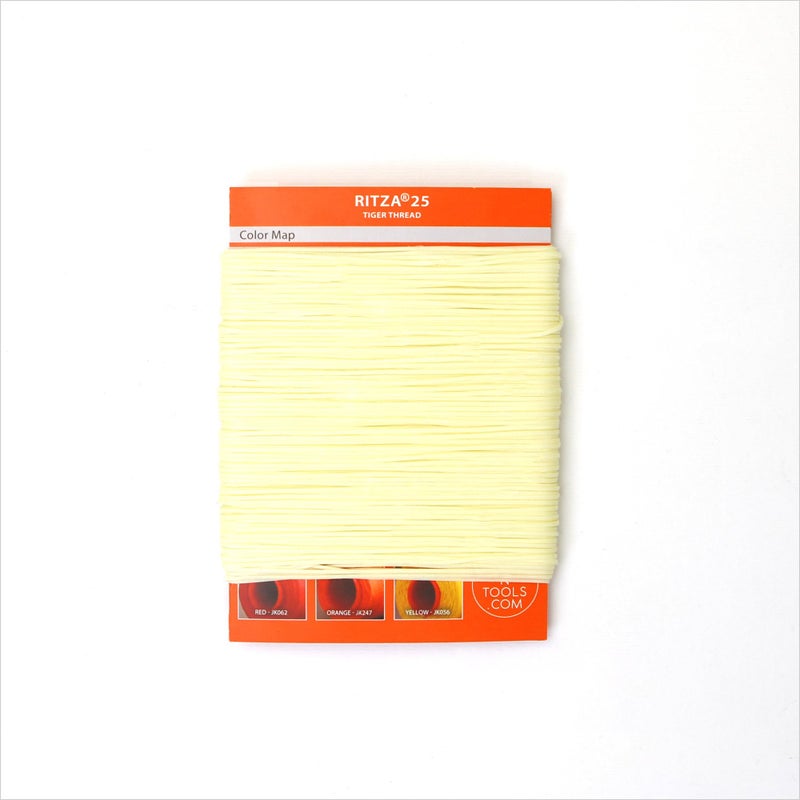 Ritza 25 Tiger Thread Cream 0.6mm RITZA 25 Tiger Thread for Leather Craft | Waxed Polyester Saddlers Thread - Image 4